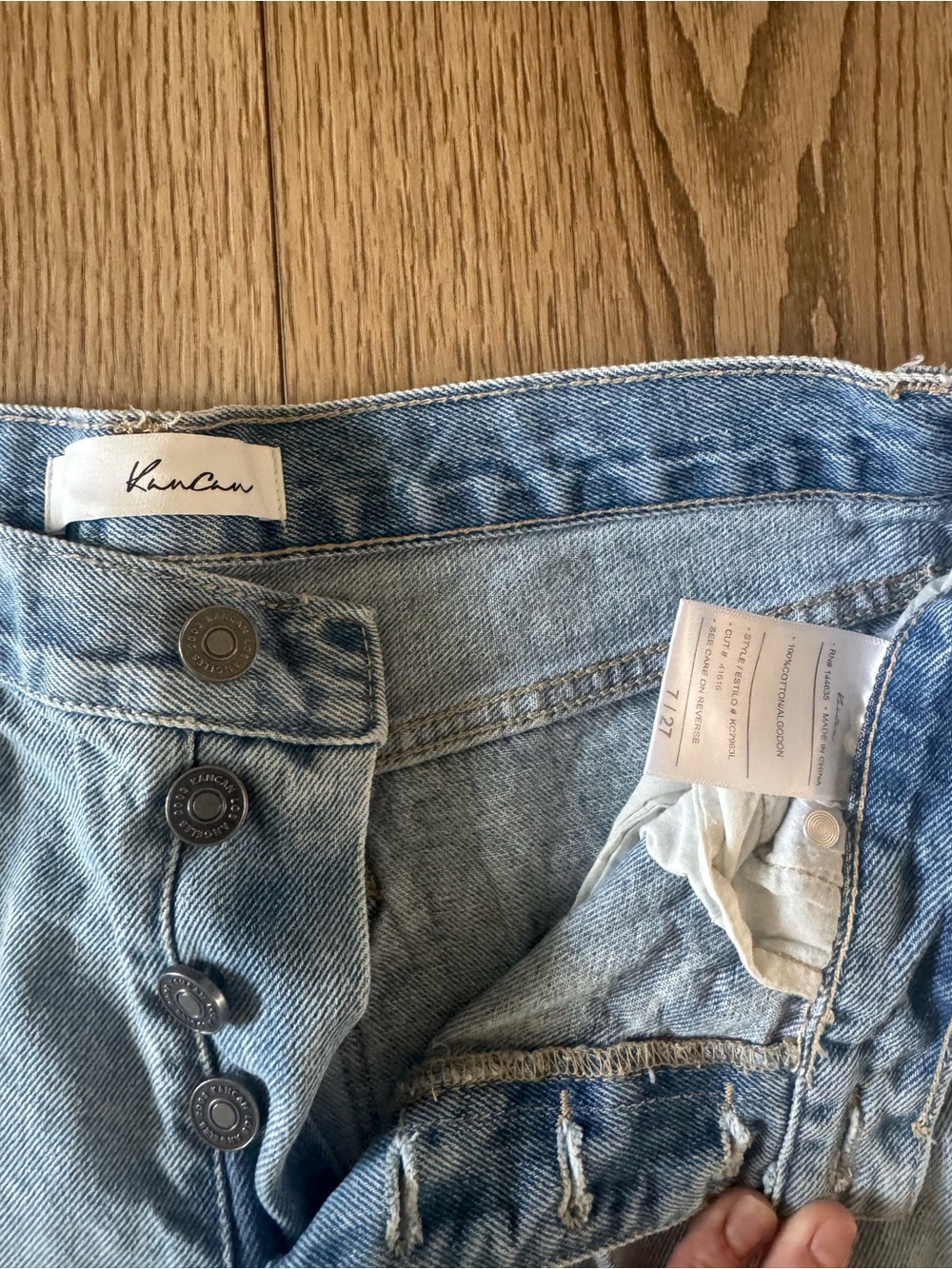KanCan Light Blue Distressed Wide-Leg Jeans - Picture 3 of 3